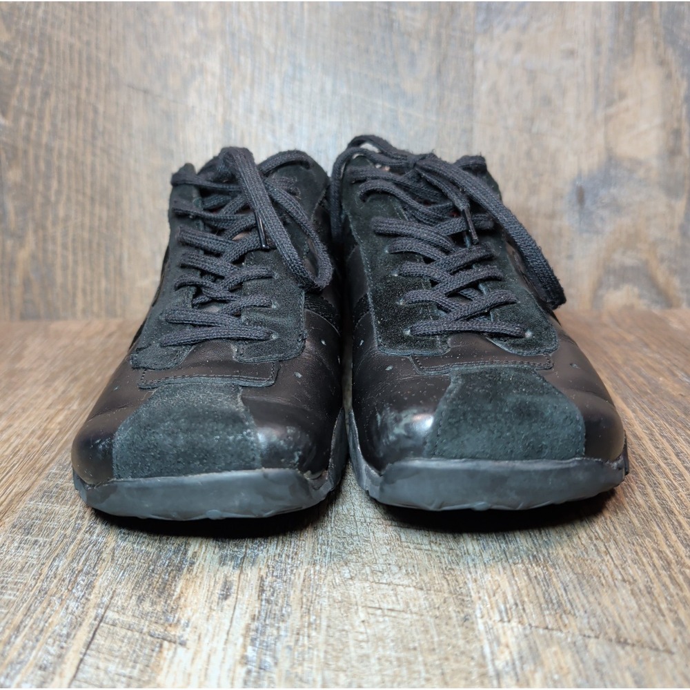 Vintage Diesel Evelyn Shoes Leather Sneakers Women's Size 7.5 Black Y2K Suede - Picture 3 of 14